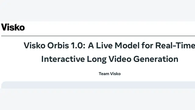 Visko Orbis 1.0：边播边改指令！有界记忆打通4K 24帧实时交互长视频