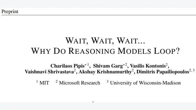 Wait, Wait, Wait... Why Do Reasoning Models Loop?