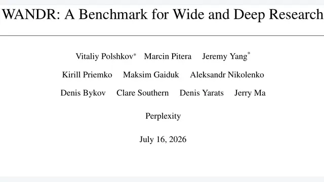 WANDR：Perplexity提出广深调研基准，顶尖Agent在500项任务中Hard F1仅0.133