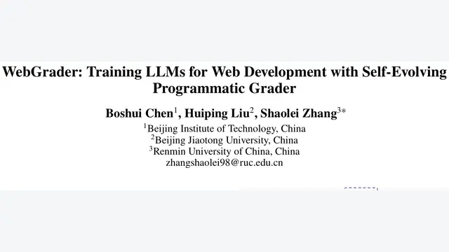 WebGrader：可执行评测自进化，8B模型网页生成逆袭480B巨兽