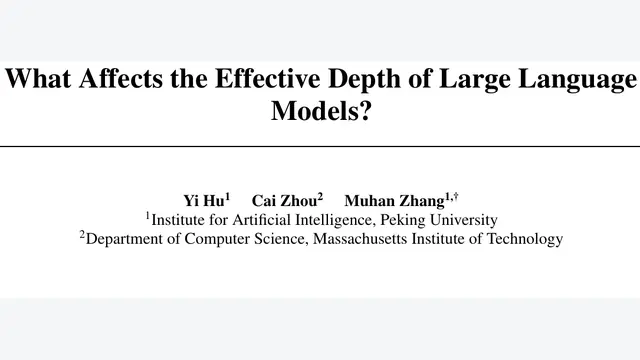 What Affects the Effective Depth of Large Language Models?