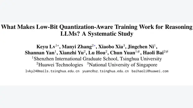What Makes Low-Bit Quantization-Aware Training Work for Reasoning LLMs? A Systematic Study