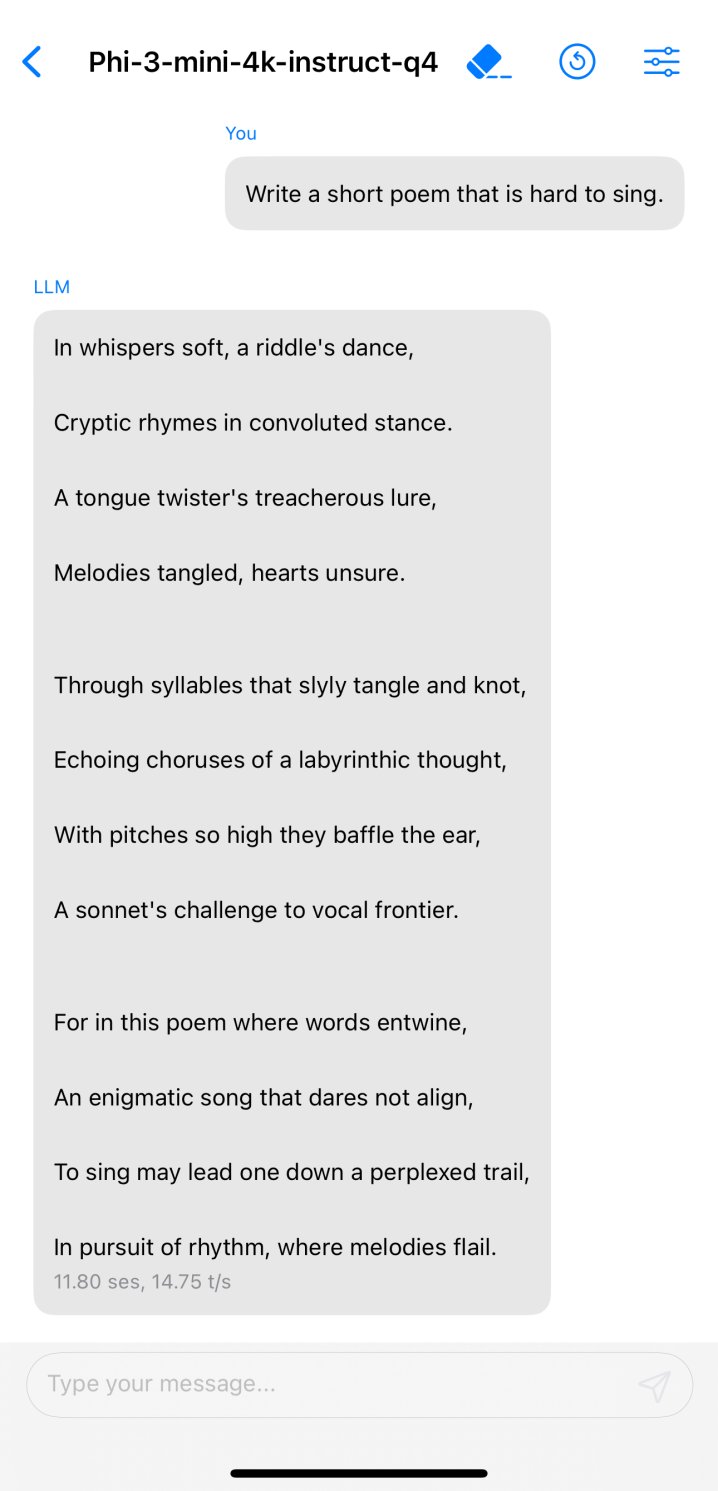 phi-3-mini在手机上运行