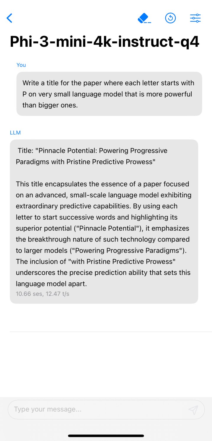 phi-3-mini在手机上运行