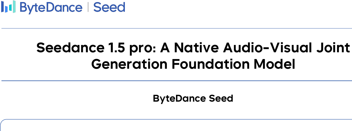 字节Seedance 1.5 pro发布：原生音视频联合生成，推理加速超10倍 图示