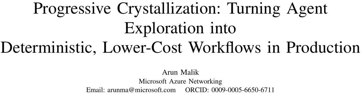 Progressive Crystallization：提取确定性工作流，成本降低70% 论文图示