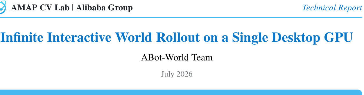 ABot-World-0：单张5090跑通720P实时世界模型，帧率达16 FPS 论文图示