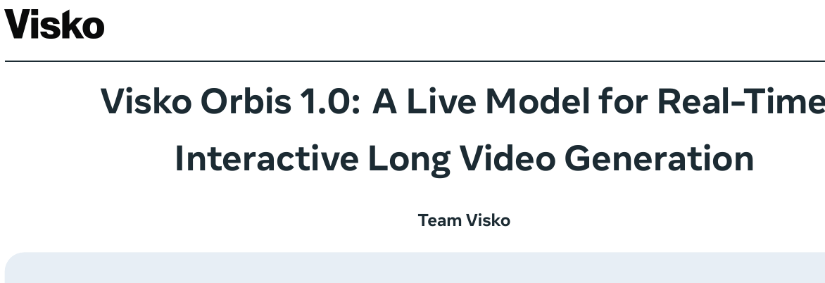 Visko Orbis 1.0：边播边改指令！有界记忆打通4K 24帧实时交互长视频 论文图示