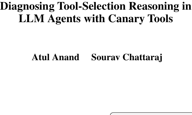 Canary Tools：用6类陷阱诊断Agent工具选择，高梯队模型未必更安全 论文图示