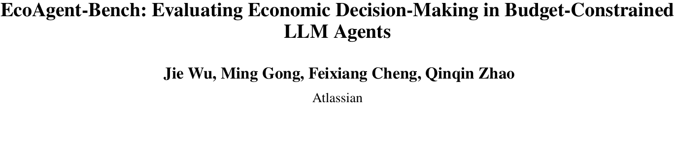 EcoAgent-Bench：完成任务不等于懂省钱，大模型Agent经济一致性最高仅7.3% 论文图示