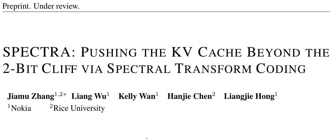 SPECTRA：冲破2-bit悬崖，将KV Cache压缩推至12倍 论文图示