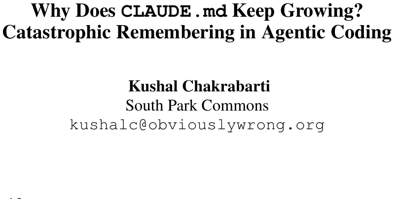 CLAUDE.md暴增226%：灾难性记忆让指令不敢删，注释来破局 论文图示