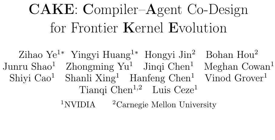NVIDIA与CMU提出CAKE：Agent与编译器协同设计，前沿Kernel提速2.05倍！ 论文图示