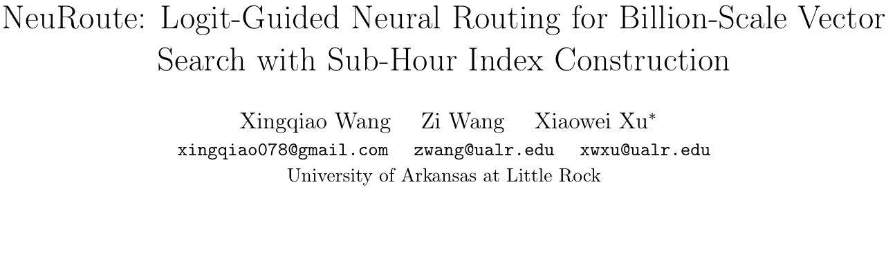 NeuRoute：用Logit引导神经路由，十亿级向量单机不到1小时建完索引！ 论文图示