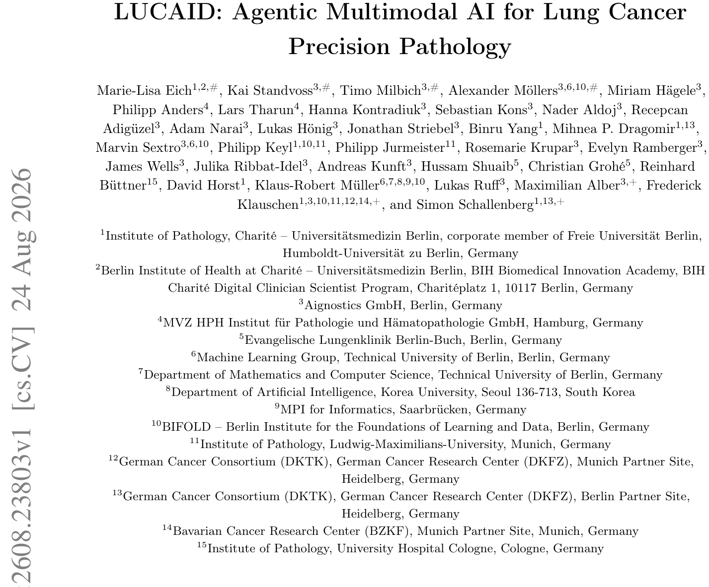 LUCAID：多模态智能体协同九大模块，前瞻临床验证达93%一致性 论文图示